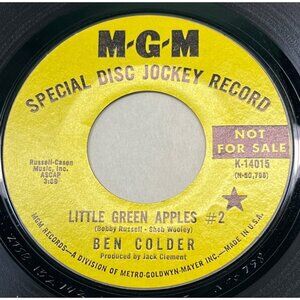 Ben Colder Little Green Apples / Pretty World 45 Vinyl Country Promo Sheb Wooley